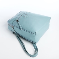 Рюкзак женский из искусственной кожи на молнии, 3 кармана, цвет голубой Рюкзак женский из искусственной кожи на молнии, 3 кармана, цвет голубой