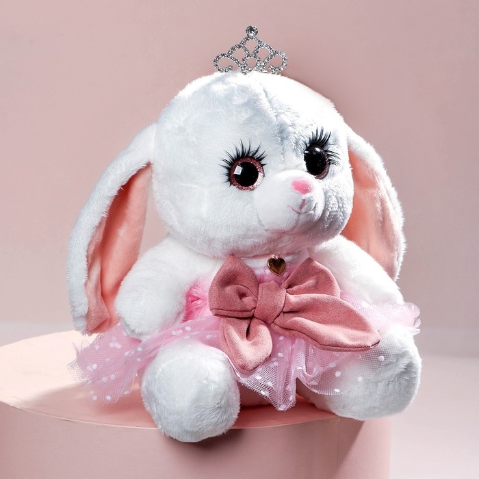 Мягкая игрушка &laquo;Зайка Ла-Пу-Ля&raquo;, в платье, с короной