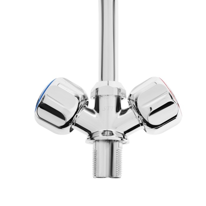 Смеситель для кухни  "МИРАЖ" V338M TYE-1005, двухвентильный, излив 300 мм, ручка МИКС, хром