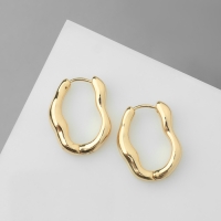 Серьги металл &laquo;Богема&raquo; вираж изгиб, цвет золото