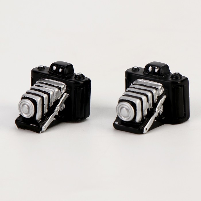 Миниатюра кукольная &laquo;Фотоаппарат профессиональный&raquo;, набор 2 шт., размер 1 шт. &mdash; 2 &times; 2 &times; 1,5 см