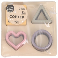 Развивающая игрушка - сортер &laquo;Изучаем фигуры&raquo;, пищевой силикон, цвет бежевый, Mum&Baby