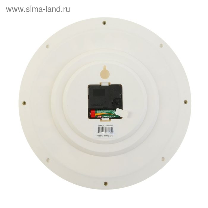 Часы настенные, серия: Животный мир, "Кот", d=29 см, белый обод