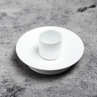 Подсвечник "Лотос 2Н" металл на 1 свечу, 7,5х2,5 см, белый Подсвечник "Лотос 2Н" металл на 1 свечу, 7,5х2,5 см, белый