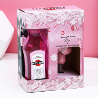 Новогодний подарочный набор косметики &laquo;Мечтай&raquo;, гель для душа фо флаконе мартини 250 мл и бомбочки для ванны 4 х 20 г, Новый Год