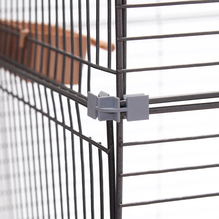 Клетка для птиц Клетка для птиц "Пижон" №104-Б, разборная, 2 секции, 58 х 40 х 88см, бежевая