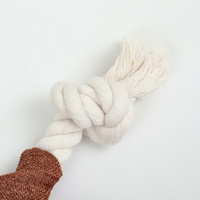 Игрушка текстильная с канатом Игрушка текстильная с канатом "Бурундук" с пищалкой, шуршащая, 26 х 28 см