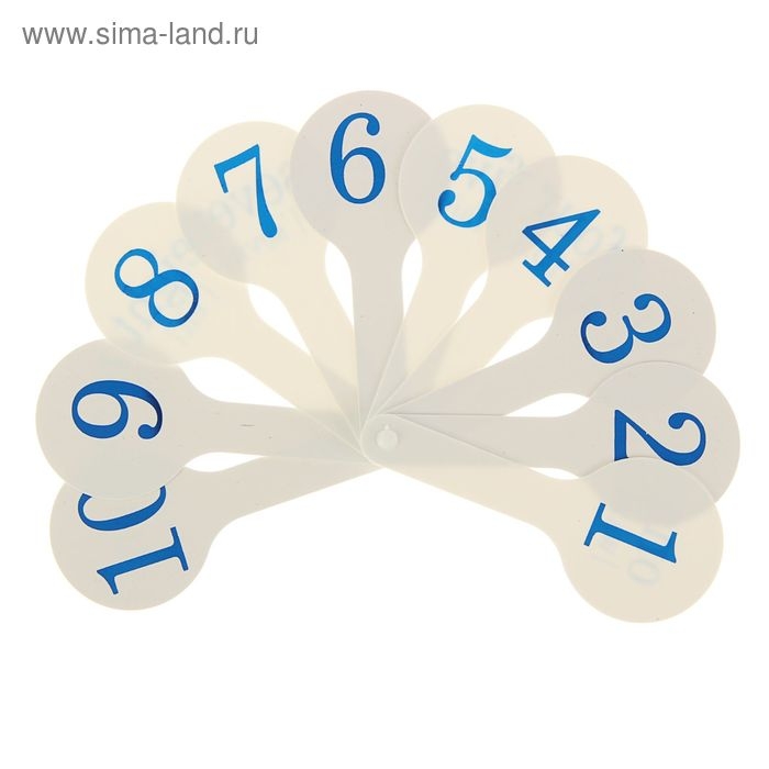 Веер-касса, английские цифры от 1 до 10, Calligrata, пакет с европодвесом Веер-касса, английские цифры от 1 до 10, Calligrata, пакет с европодвесом
