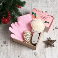 Подарочный набор Этель "Весёлая компания" полотенце 30х60см и аксс (5 предм.)