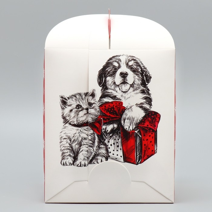 Складная коробка под маленький торт &laquo;С Новым годом!&raquo;, 15 х 15 х 18 см, Новый год