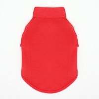 Футболка-поло для животных, S (ДС 25, ОГ 35, ОШ 24 см), красная