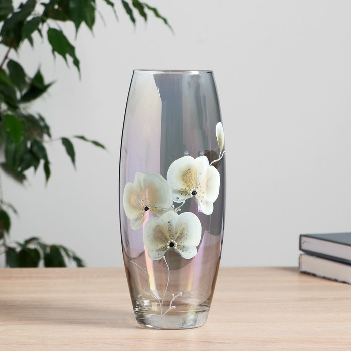 Ваза FLORA 'Золотая орхидея' (дымка) d-8см 11,5х26см Ваза FLORA 'Золотая орхидея' (дымка) d-8см 11,5х26см