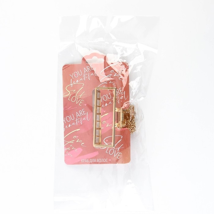 Краб для волос с цепочкой &laquo;You are beautiful&raquo;, 14 х 6 х 3 см