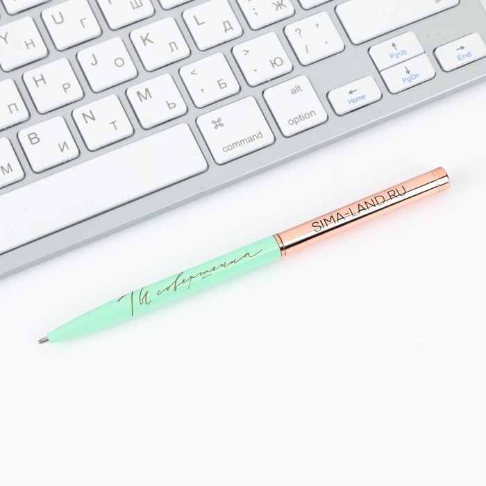 Подарочная ручка &laquo;Цвети от счастья&raquo;, металл, синяя паста, 1 мм