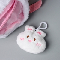 Сумка детская «Зайка» с игрушкой внутри, 20 см, цвет белый Сумка детская «Зайка» с игрушкой внутри, 20 см, цвет белый