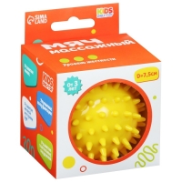 Мяч массажный ONLYTOP &laquo;Ёжик&raquo;, d= 7,5 см, цвет жёлтый