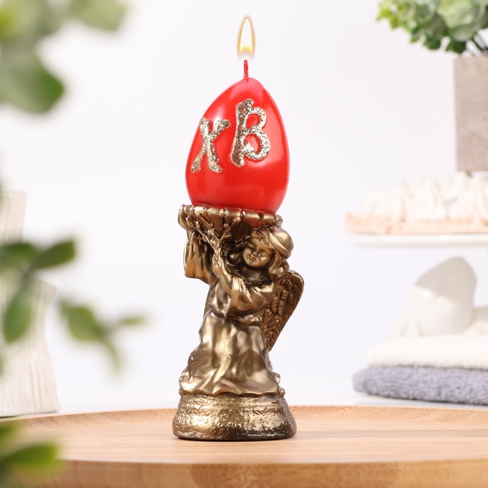 Свеча фигурная Свеча фигурная "Пасхальный ангел", бронза, 5.5х16.2 см, 175 гр