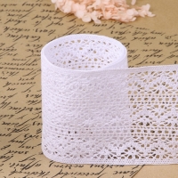 Кружево вязаное, 115 мм &times; 10 &plusmn; 1 м, цвет белый