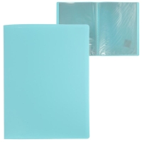 Папка с 40 вкладышами А4, 500 мкм, Calligrata, бирюзово-голубая Папка с 40 вкладышами А4, 500 мкм, Calligrata, бирюзово-голубая