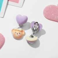 Клипсы детские «Выбражулька» животные, медведица, цветные Клипсы детские «Выбражулька» животные, медведица, цветные