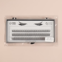 Набор накладных ресниц &laquo;Ласточкин хвост&raquo;, пучки, 10, 12, 14 мм, толщина 0,07 мм, изгиб D, 12 D