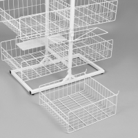 Стойка универсальная &laquo;Для зонтов&raquo; 10 корзин, металл, 82,5&times;40&times;160 см, белый