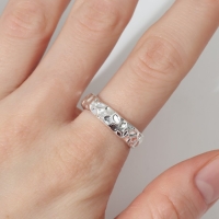 Кольцо &laquo;Рельеф&raquo; кратеры, безразмерное, цвет серебро