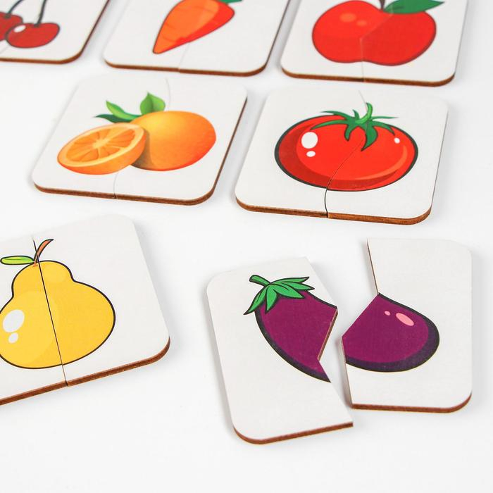 Картинки-половинки &laquo;Овощи-фрукты&raquo;