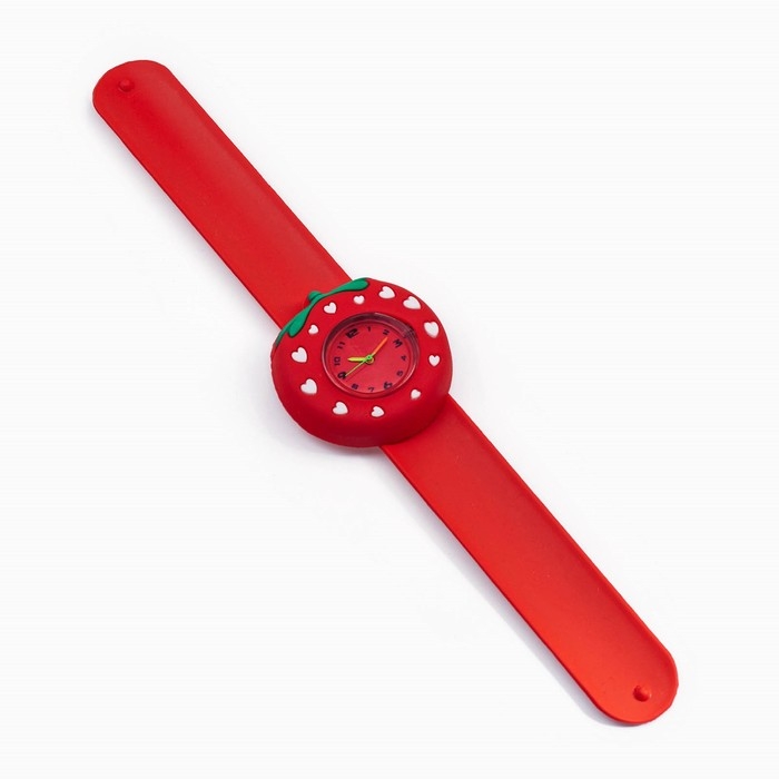 Часы наручные детские Часы наручные детские "Клубничка", ремешок силикон