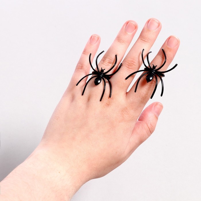 Карнавальное кольцо «Паук», набор 12 штук Карнавальное кольцо «Паук», набор 12 штук