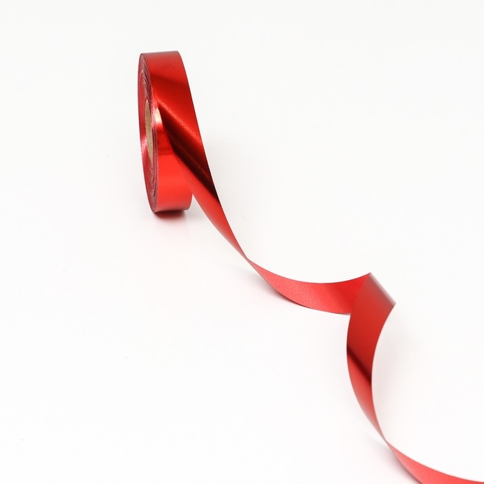 Лента металлизированная, красный, 2 х 45 м