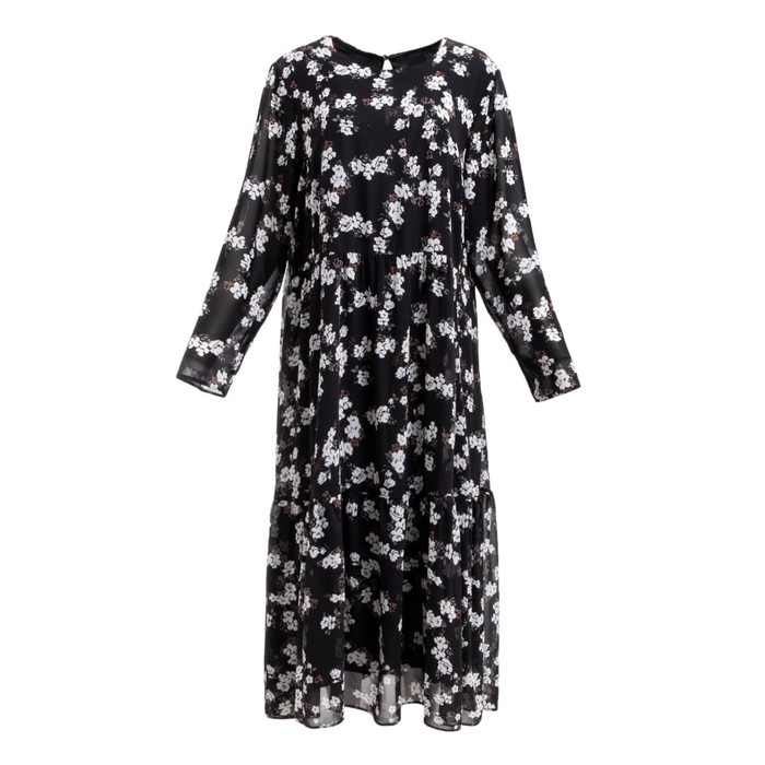 Платье женское миди MIST plus-size, р.50, черный