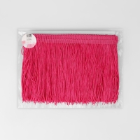 Тесьма декоративная &laquo;Бахрома&raquo;, 15 см, 5 &plusmn; 0,5 м, цвет малиновый