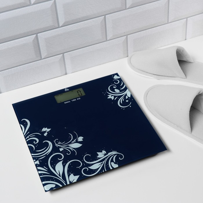 Весы напольные Luazon LVE-005 Весы напольные Luazon LVE-005 "Узор", электронные, до 180 кг, 2хAАА (не в комплекте)