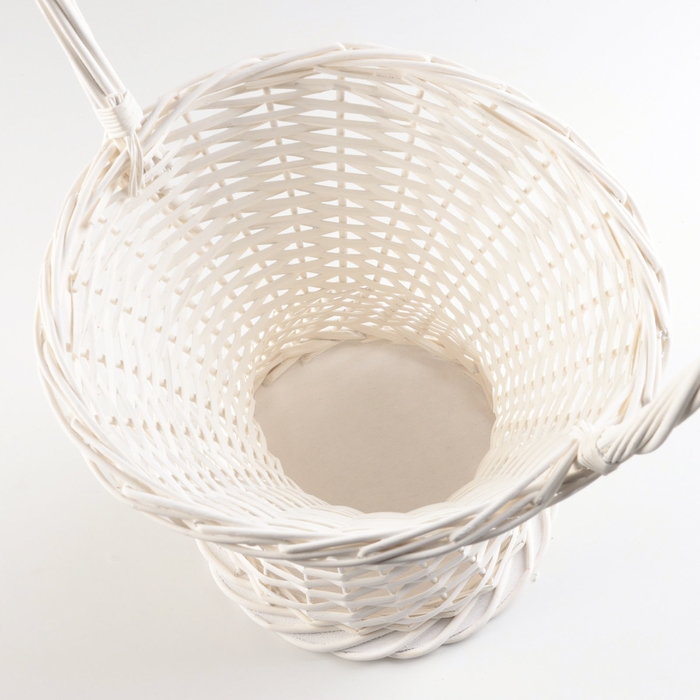 Корзина плетеная, 30х30х27х70 см, белый, ива