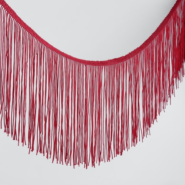 Тесьма декоративная &laquo;Бахрома&raquo;, 15 см, 5 &plusmn; 0,5 м, цвет винный