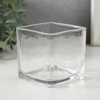 Подсвечник стекло на 1 свечу "Квадратный" прозрачный 8х8х8 см Подсвечник стекло на 1 свечу "Квадратный" прозрачный 8х8х8 см