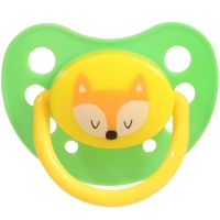 Соска - пустышка латексная анатомическая &laquo;Милые зверята&raquo;, от 0 мес., с колпачком, цвет МИКС