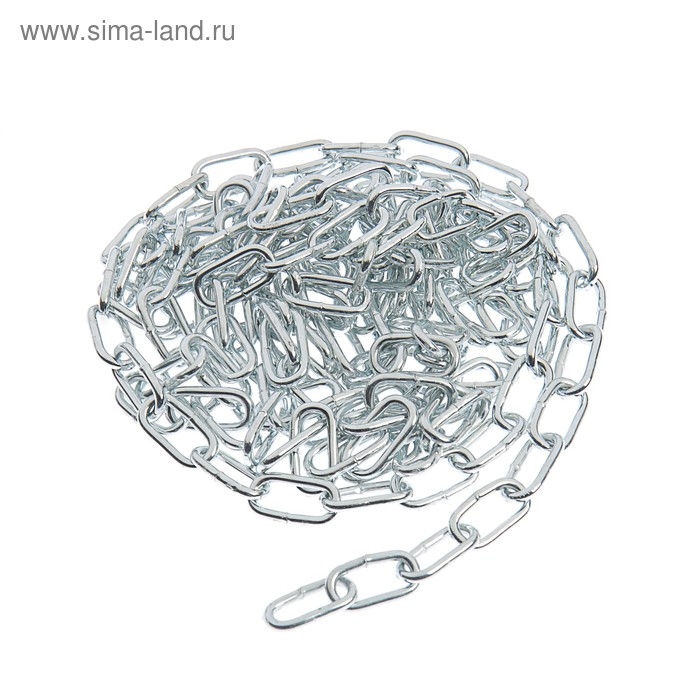 Цепь короткозвенная ТУНДРА krep, DIN766, диаметр 3 мм, сварная, оцинкованная, 3 м