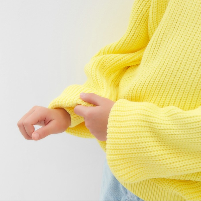 Свитер для девочки MINAKU, цвет жёлтый, рост 146 см Свитер для девочки MINAKU, цвет жёлтый, рост 146 см