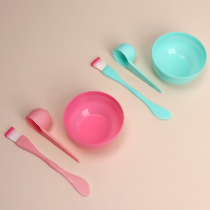 Набор косметический для масок, 3 предмета, цвет МИКС Набор косметический для масок, 3 предмета, цвет МИКС