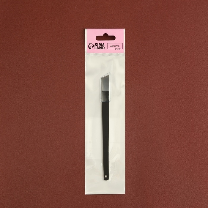 Нож для работы с кожей, скошенное лезвие, 12,5 &times; 1 см, цвет чёрный