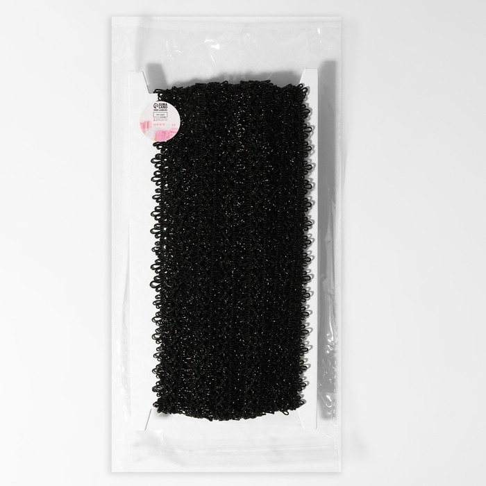 Тесьма декоративная, 20 мм, 10 &plusmn; 1 м, цвет чёрный