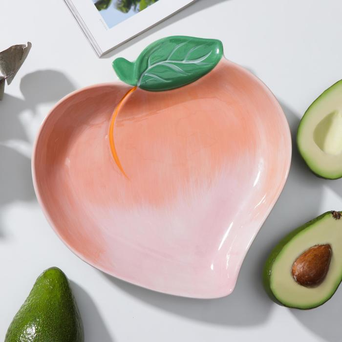 Блюдо керамическое &laquo;Персик&raquo;, 23,5&times;22,5 см