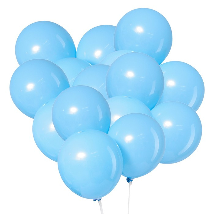 Шар латексный 12 Шар латексный 12", пастель, набор 100 шт., цвет голубой