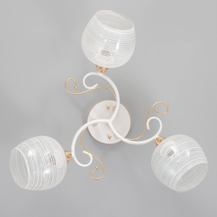 Люстра потолочная Жаклин 3хE27 40Вт Белый, золото Люстра потолочная Жаклин 3хE27 40Вт Белый, золото