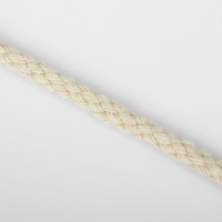 Шнур для плетения, хлопок, d = 5 мм, 50 &plusmn; 1 м, без сердечника, цвет белый