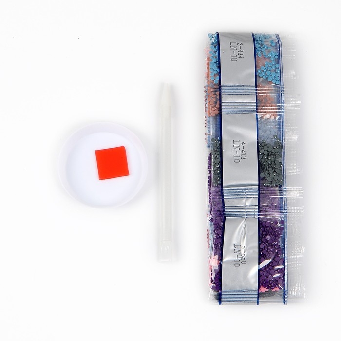 Алмазная мозаика с частичным заполнением на холсте &laquo;Девушка с зонтиком&raquo;&lrm;, 20 х 30 см