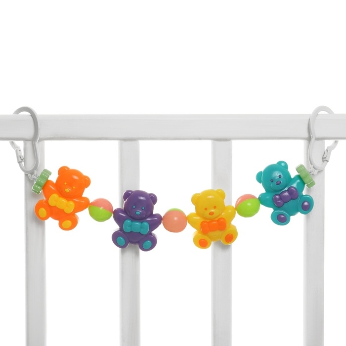 Растяжка на коляску/кроватку &laquo;Веселые мишки&raquo;, 4 игрушки, Крошка Я