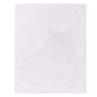 Картина по номерам на холсте с подрамником &laquo;Котик за ужином&raquo;, 40 х 50 см